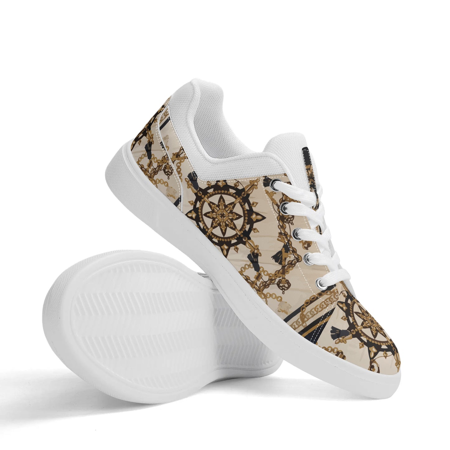 Sailor Jerri Unisex Lightweight Low Top PU Mesh Skateboard Shoes - HipHatter
