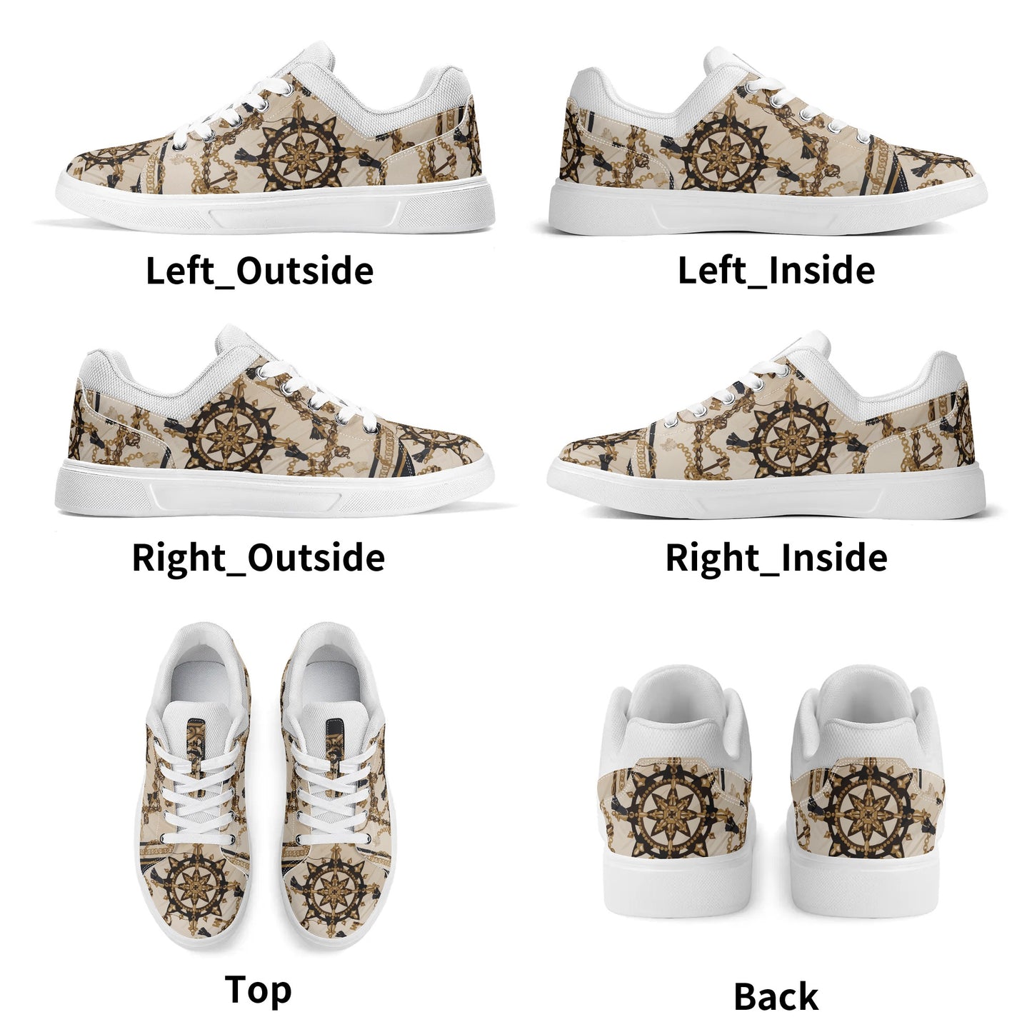 Sailor Jerri Unisex Lightweight Low Top PU Mesh Skateboard Shoes - HipHatter