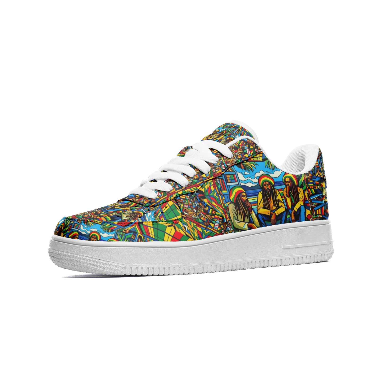 3 Wise Rasta Men Leather Sneakers - HipHatter