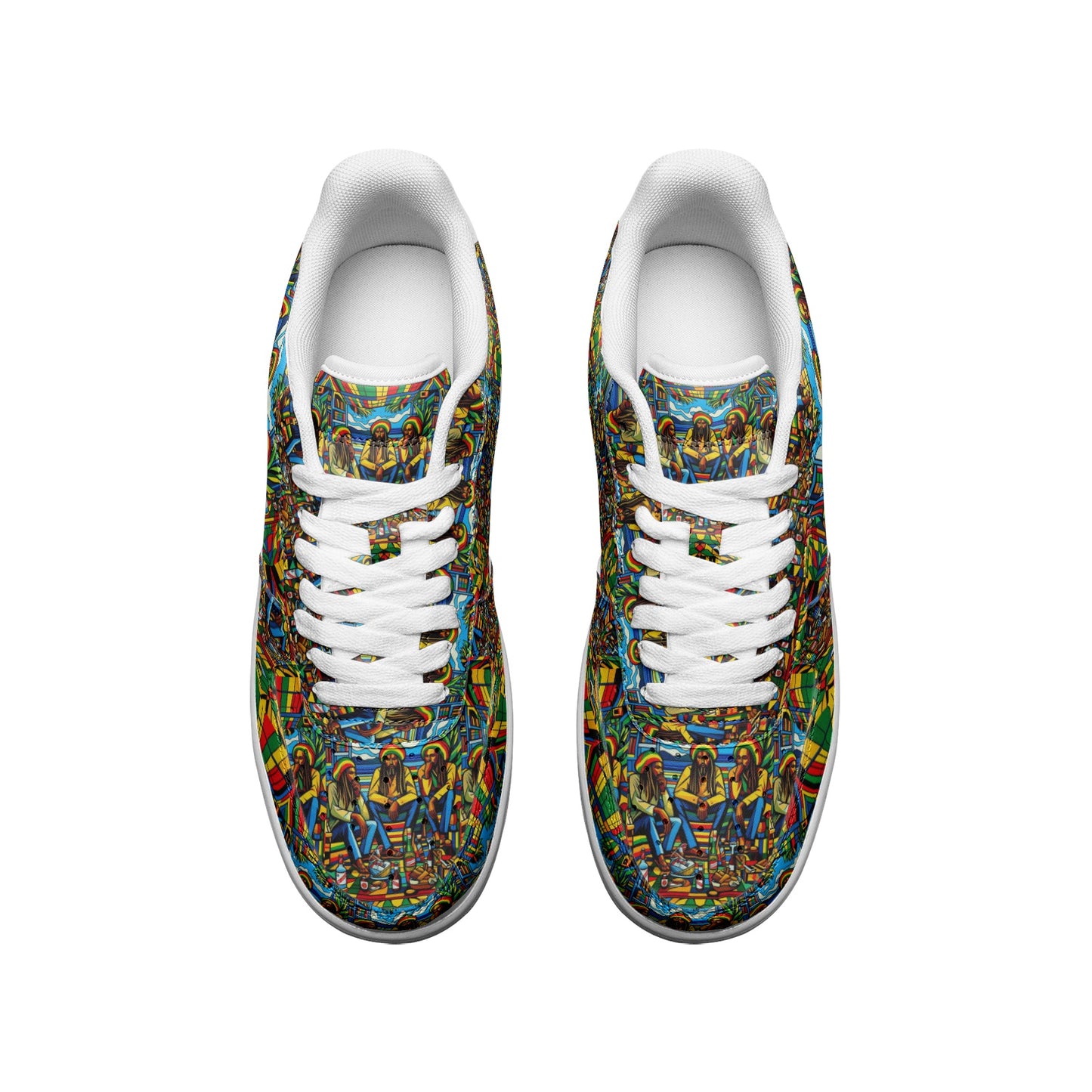 3 Wise Rasta Men Leather Sneakers - HipHatter