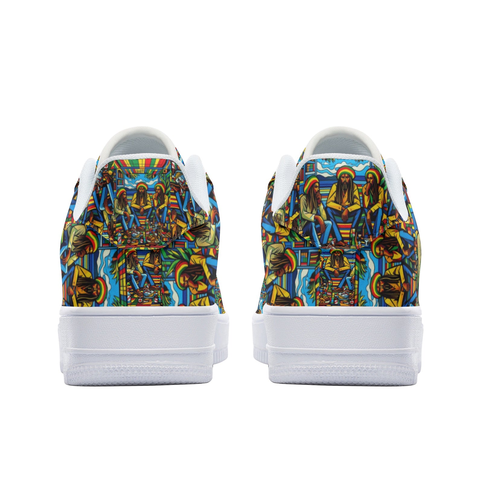 3 Wise Rasta Men Leather Sneakers - HipHatter