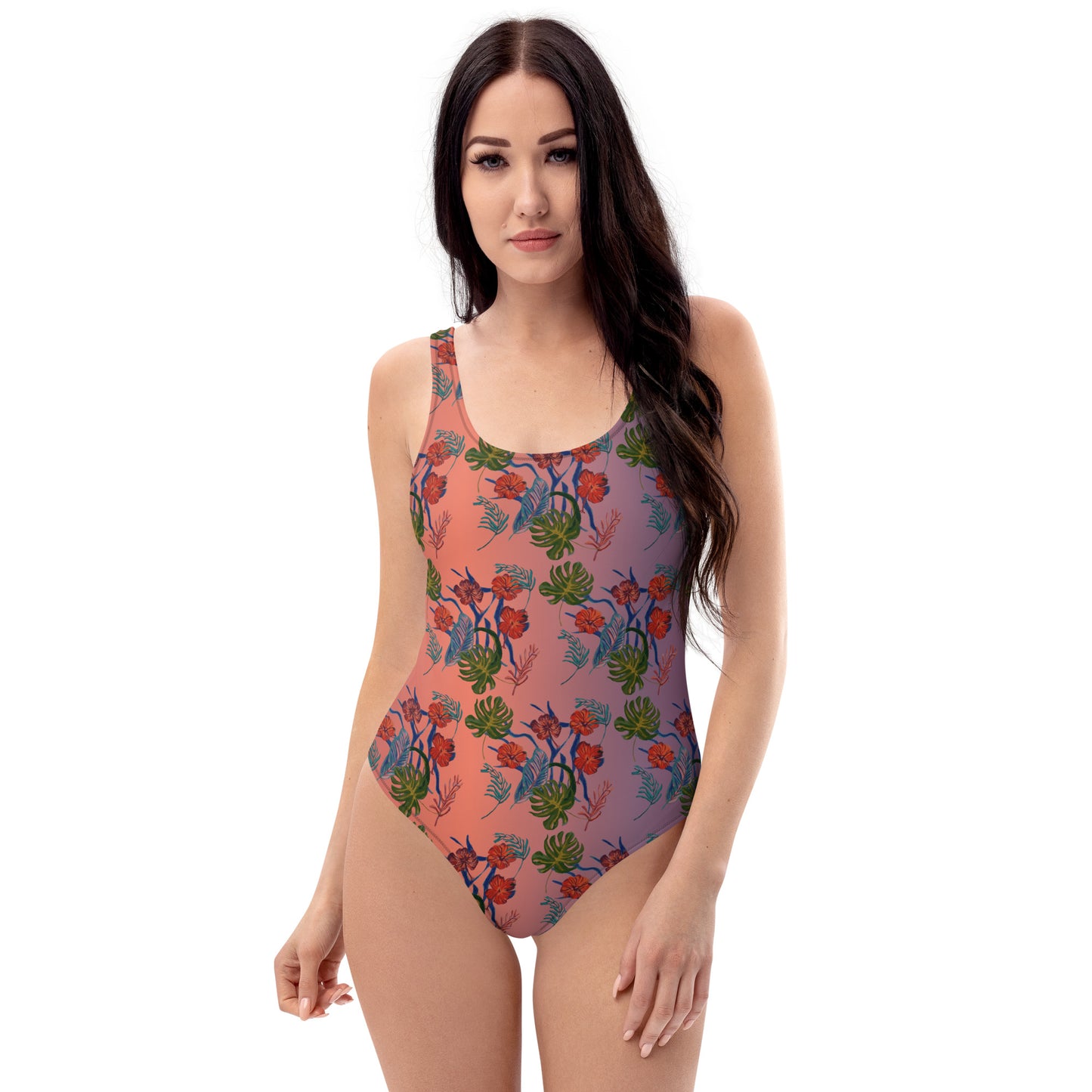 Till Dawn Purple Floral One-Piece Swimsuit - HipHatter