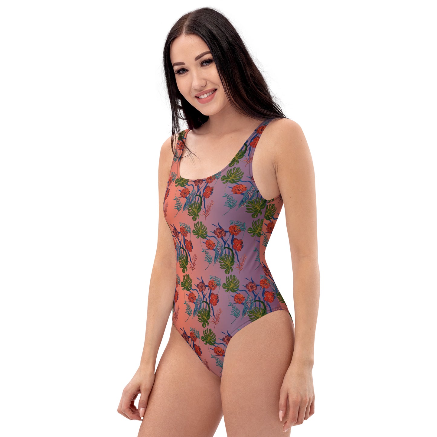 Till Dawn Purple Floral One-Piece Swimsuit - HipHatter