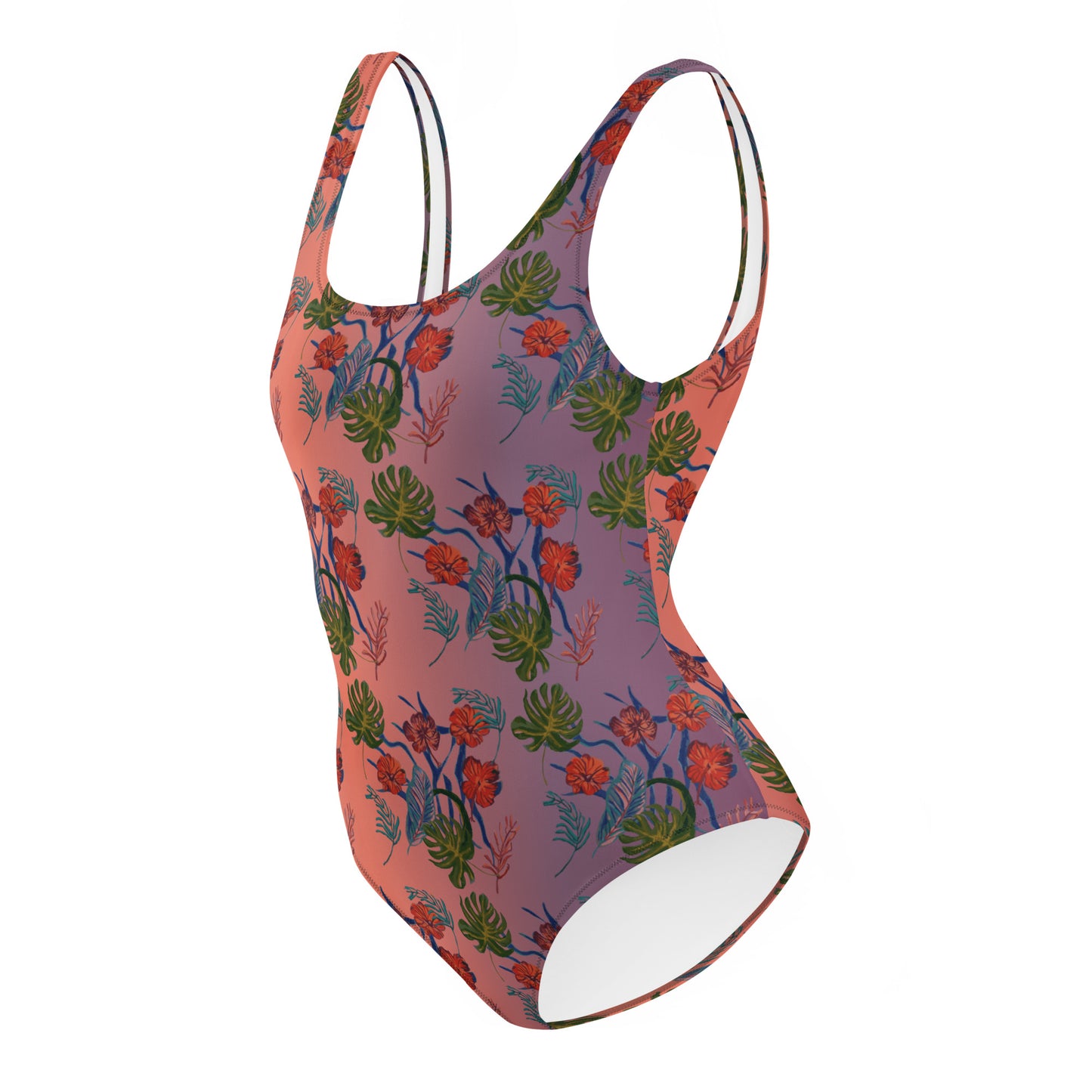 Till Dawn Purple Floral One-Piece Swimsuit - HipHatter