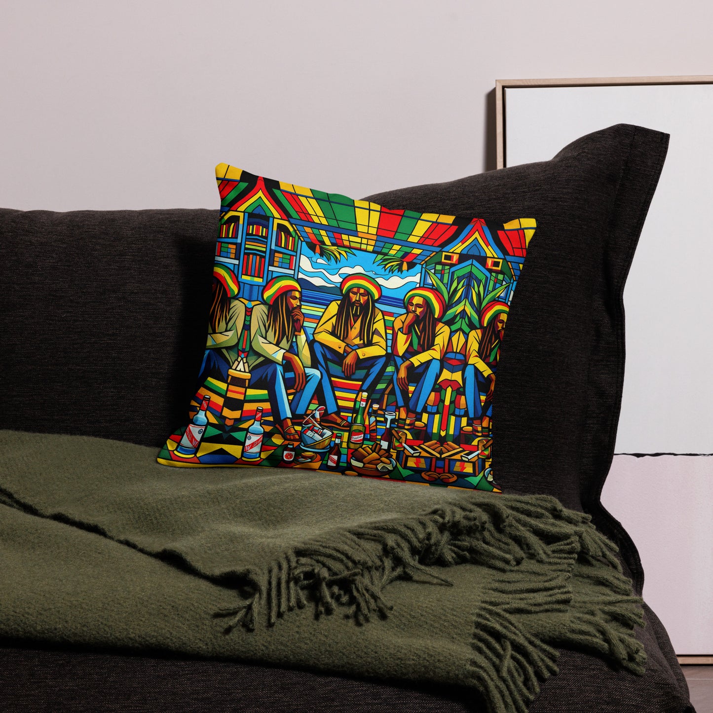 Three Wise Rasta Men Premium Pillow - HipHatter