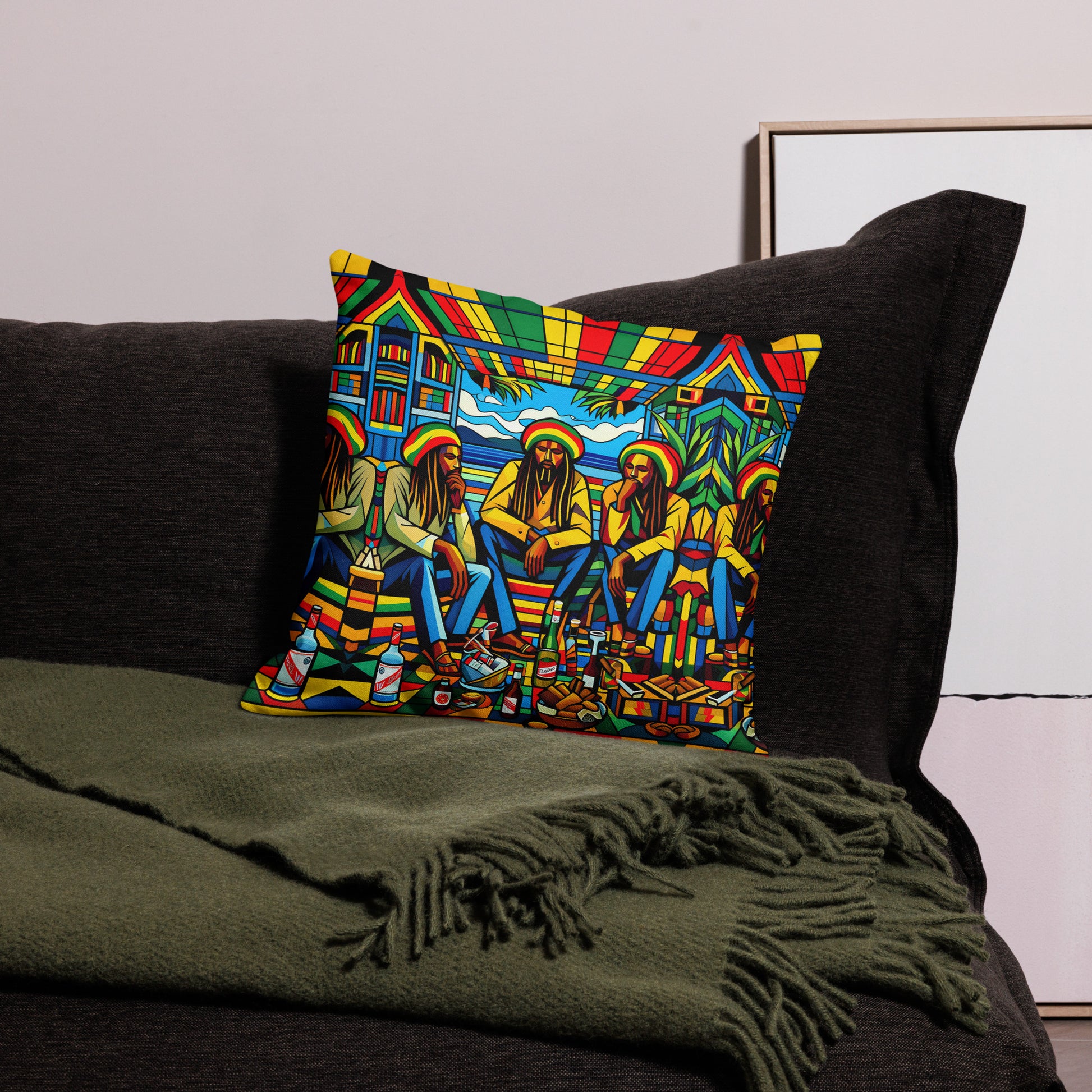 Three Wise Rasta Men Premium Pillow - HipHatter