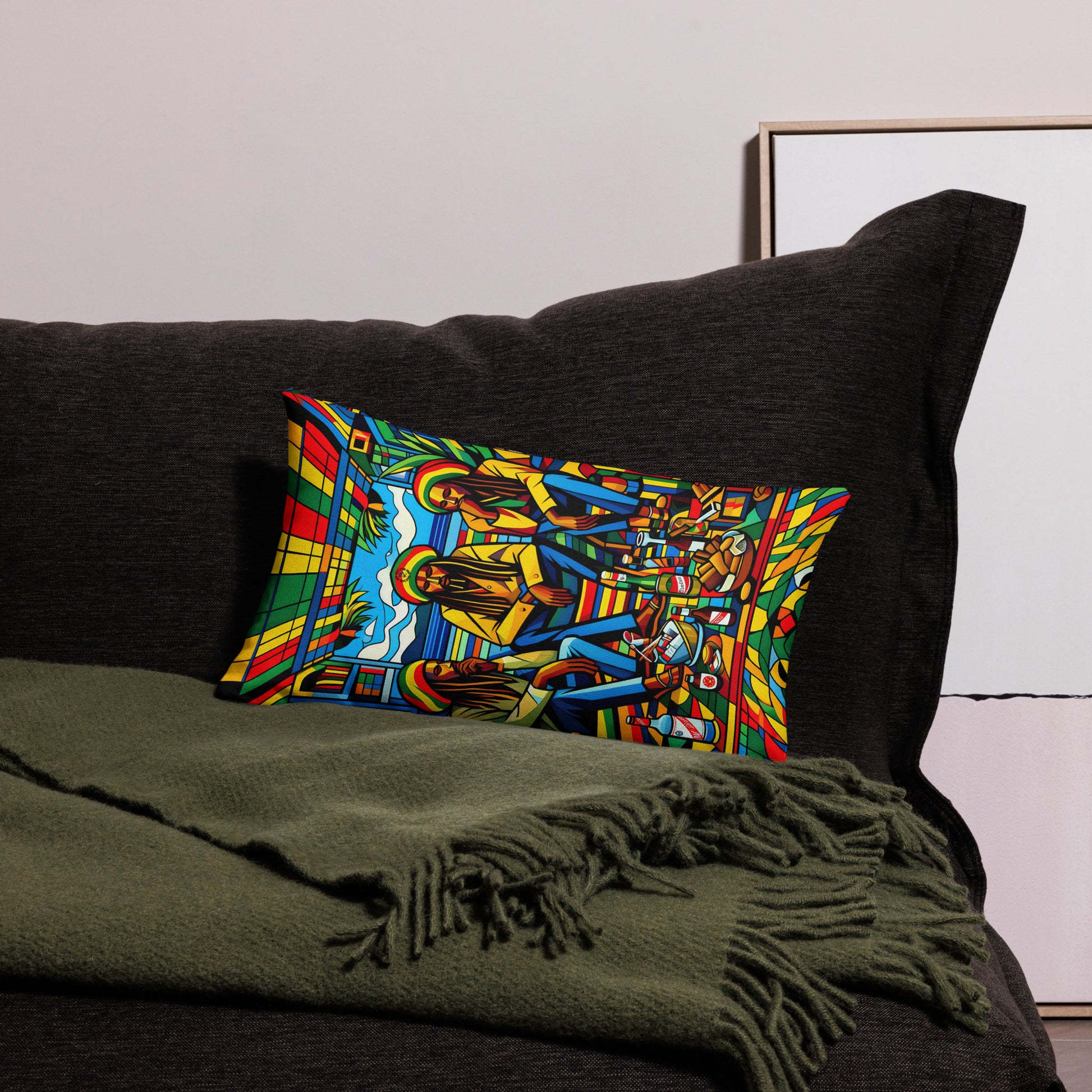 Three Wise Rasta Men Premium Pillow - HipHatter