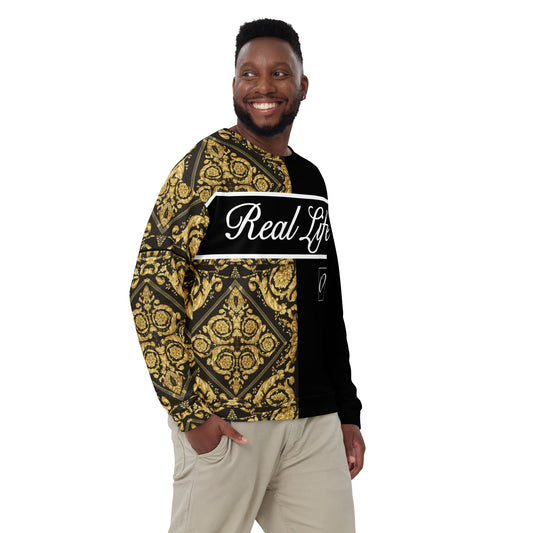 Real Life black and gold baroque team Unisex Sweatshirt - HipHatter