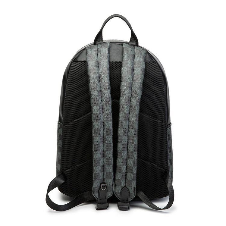 Classic French Grey Checkered Backpack - HipHatter