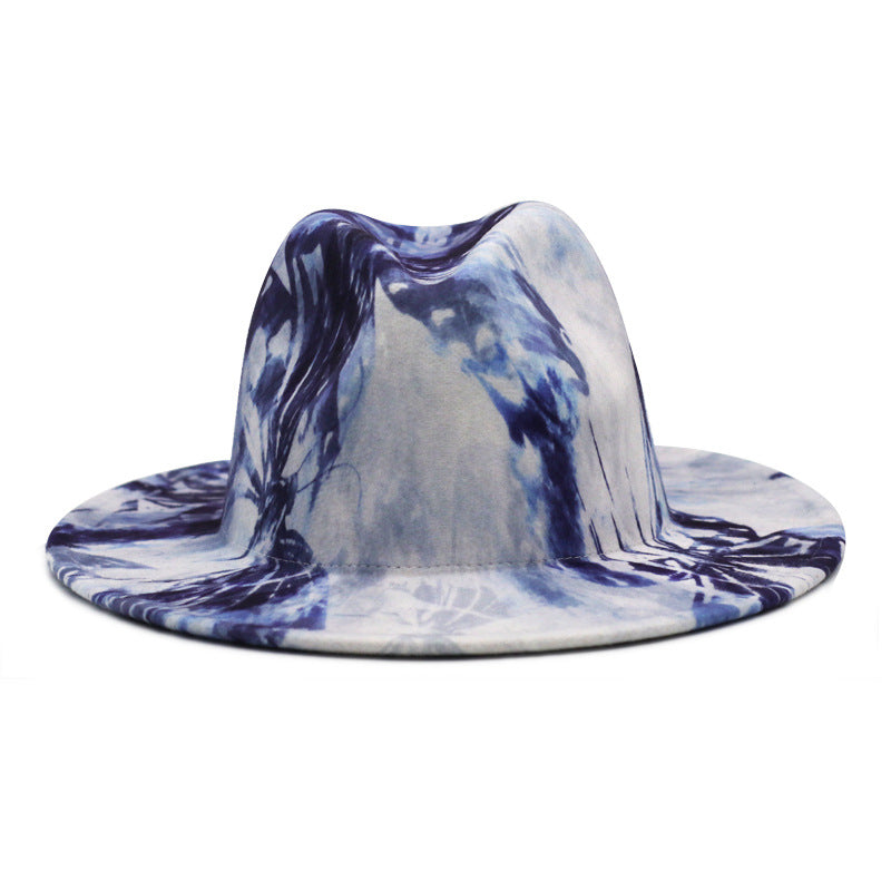 Paint Splash Wide Brim Fedora Hats - HipHatter