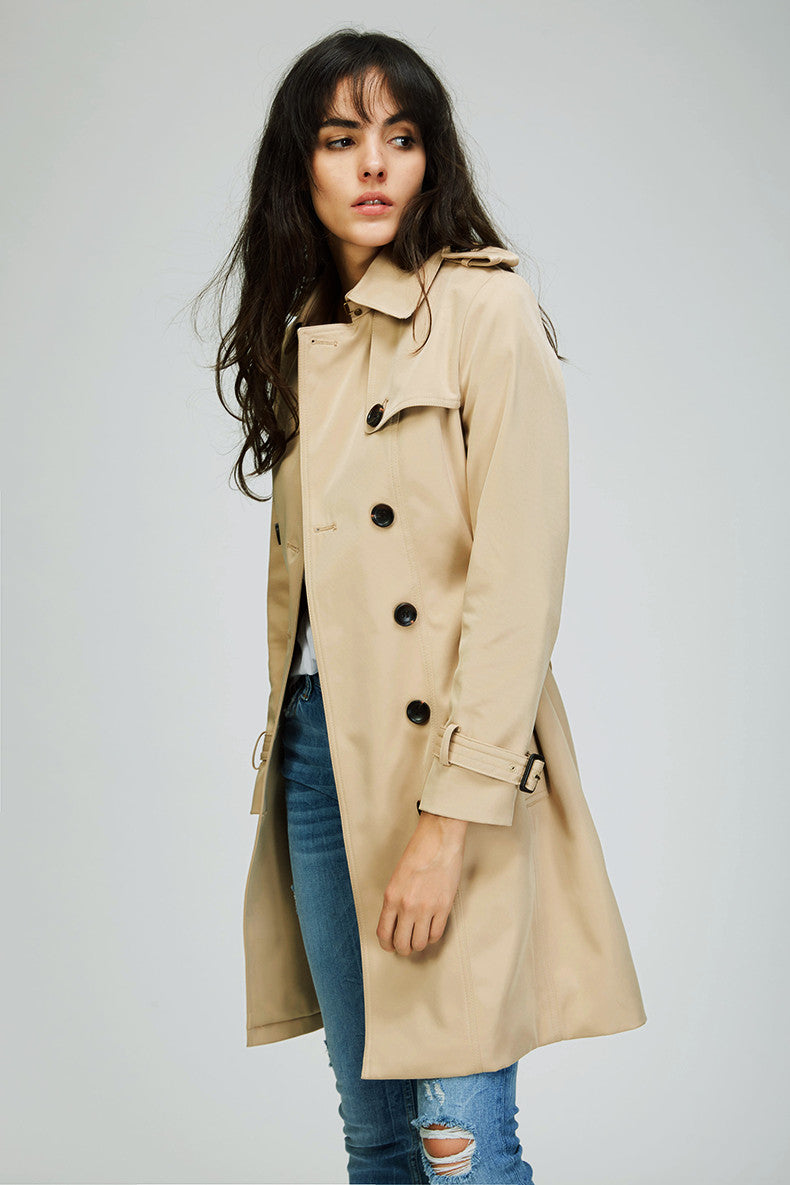 Classic Womens Slim Lined Trench Coat - HipHatter