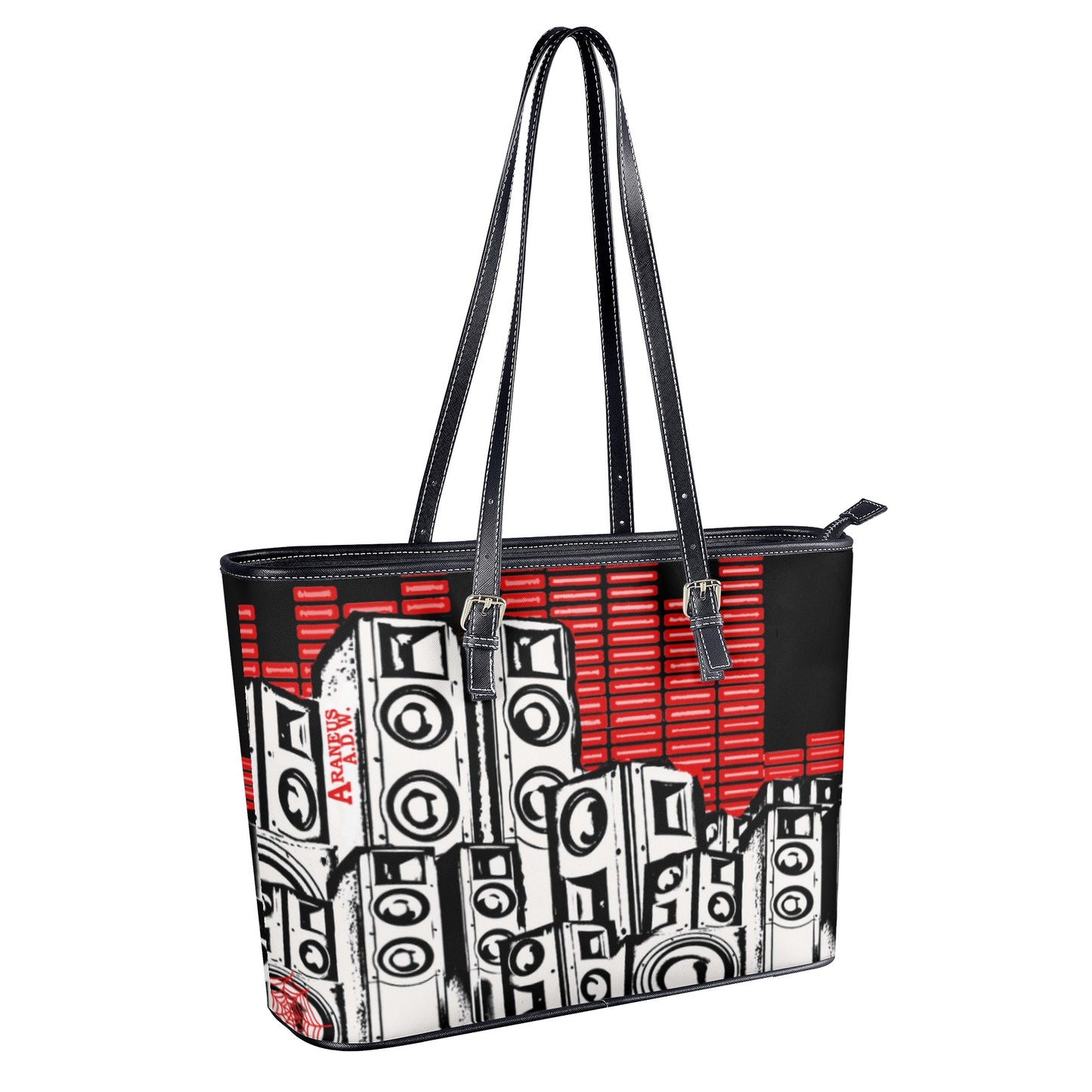 Bass In The City Leather Tote Bag - HipHatter