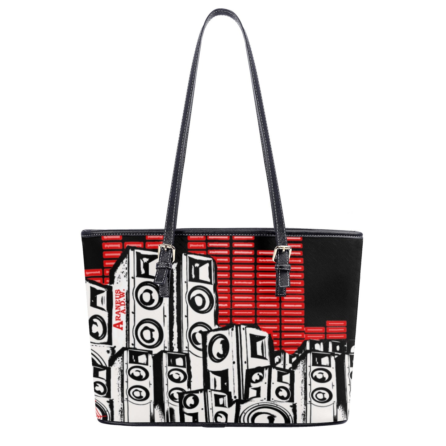 Bass In The City Leather Tote Bag - HipHatter