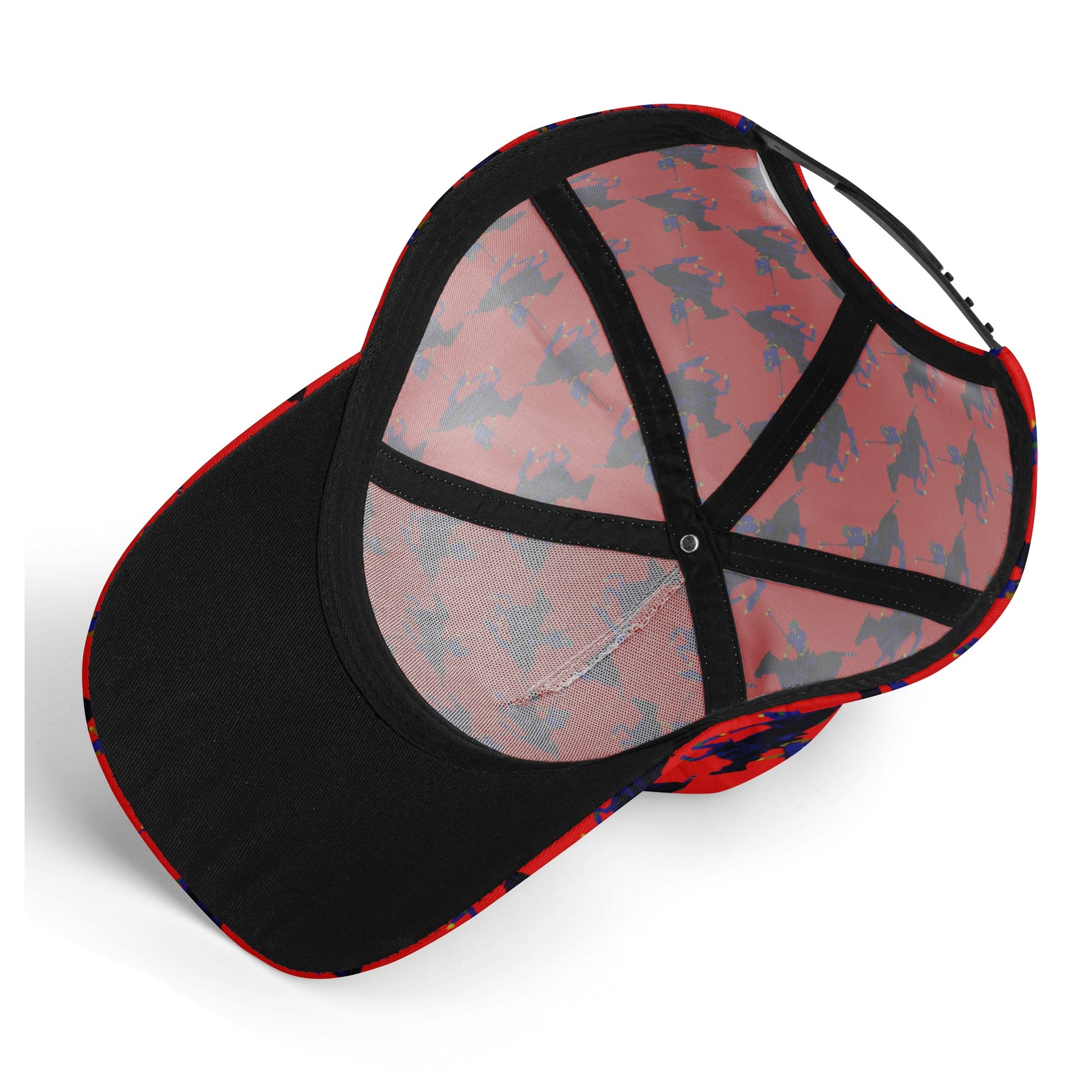 Red Polo Carib Pony Pattern Baseball Cap - HipHatter