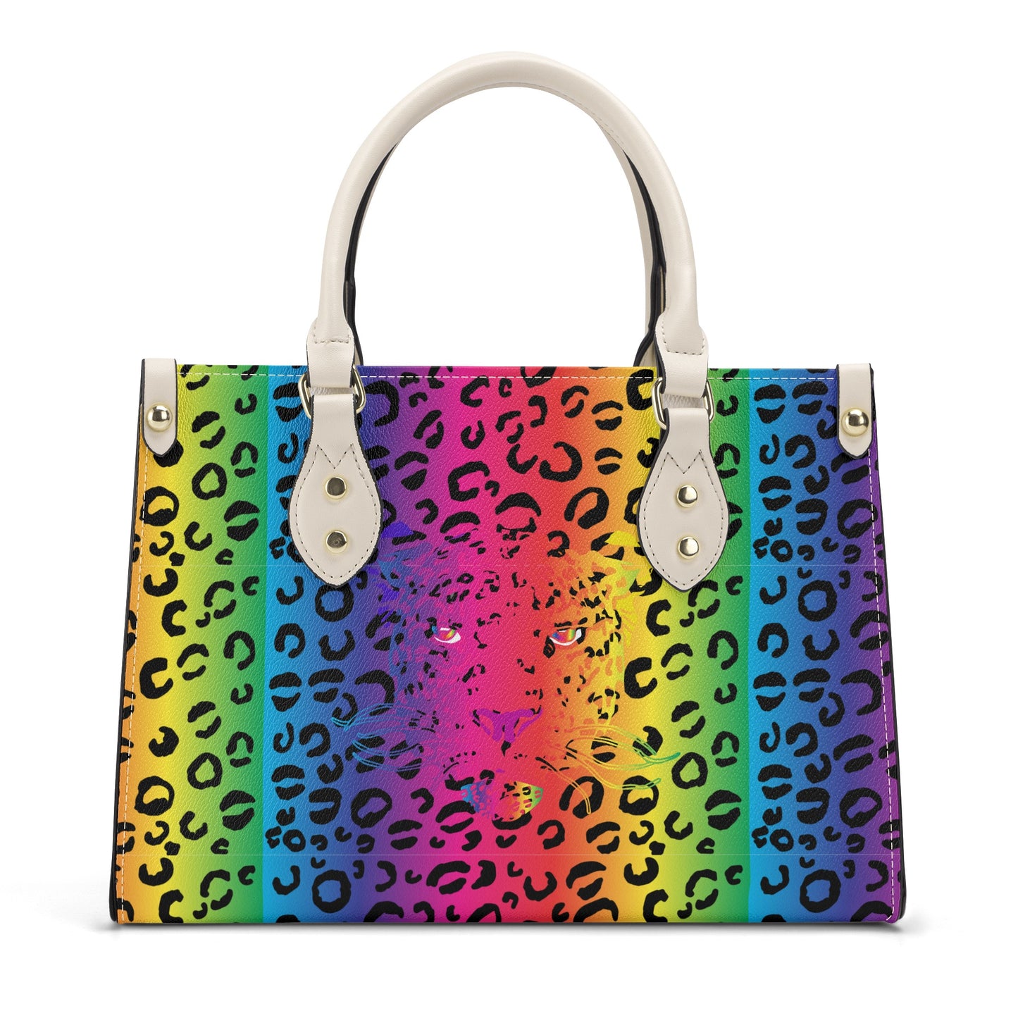 Rainbow Leopard Luxury PU Tote Handbag - HipHatter