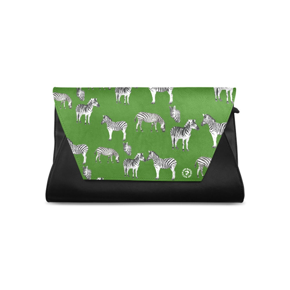 Green Zebra Safari Clutch Hand Bag - HipHatter
