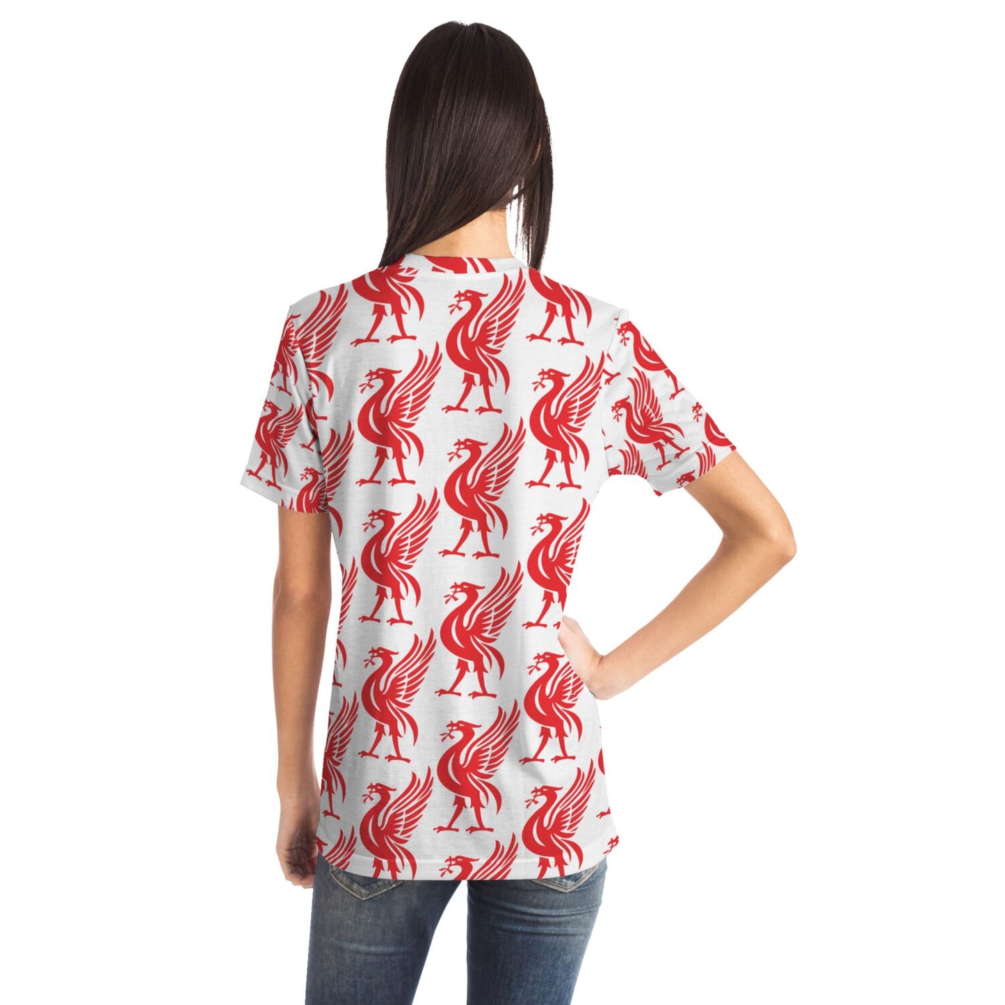 Liverpool Liver Bird Red All Over Print T-Shirt - HipHatter