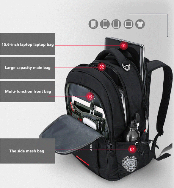 SWISS STYLE ANTI THEFT Business Laptop Backpack - HipHatter