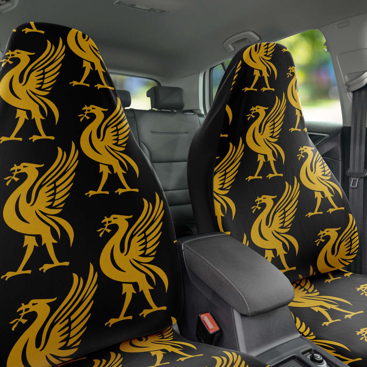 Liverpool Liver Bird Gold Pattern Car Seat Covers - HipHatter