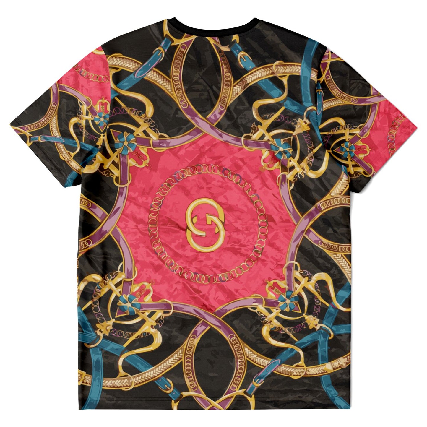 Luxury Pink Scarf Print T Shirt - HipHatter