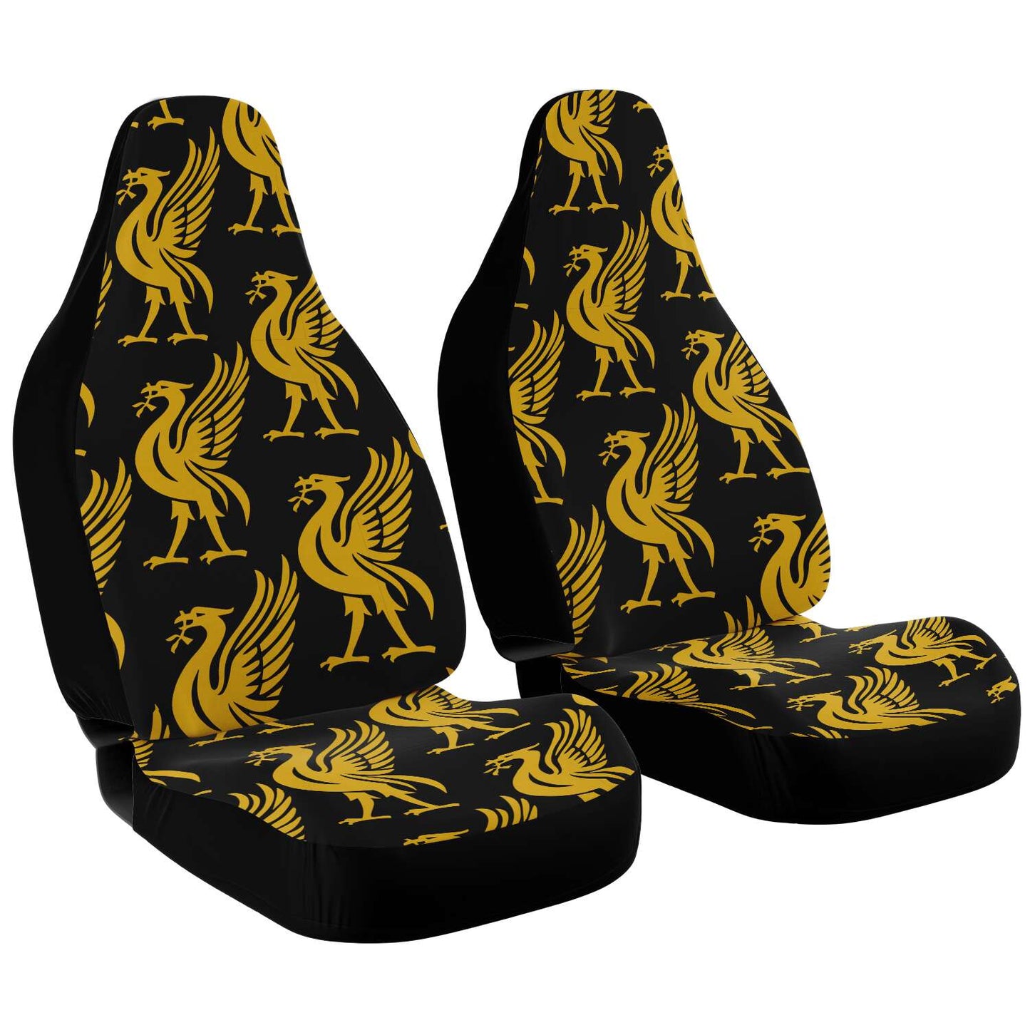 Liverpool Liver Bird Gold Pattern Car Seat Covers - HipHatter