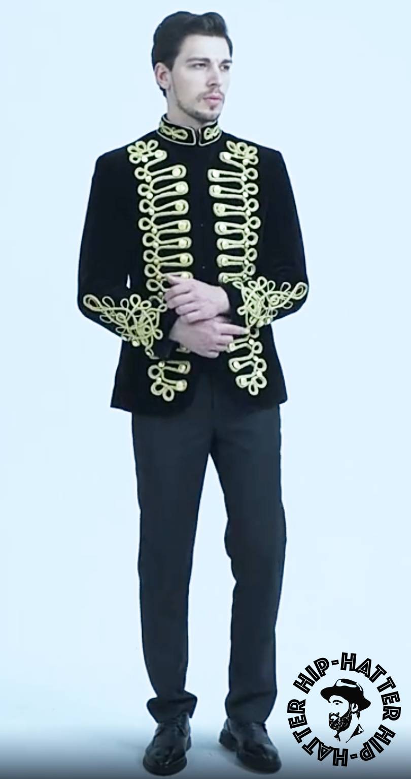 The Admiral Gold Lace Military Jacket - HipHatter