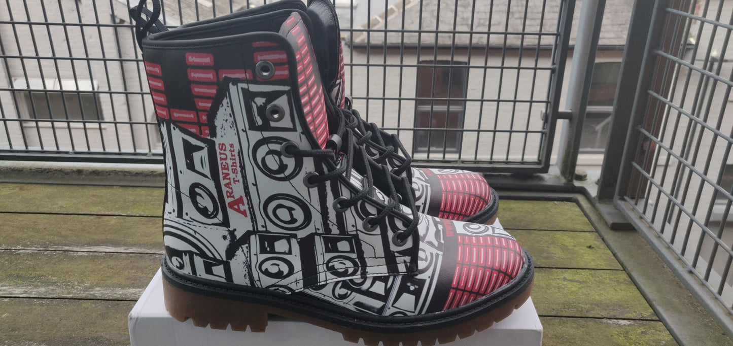 Bass in The City Printed Leather Lightweight Boots - HipHatter