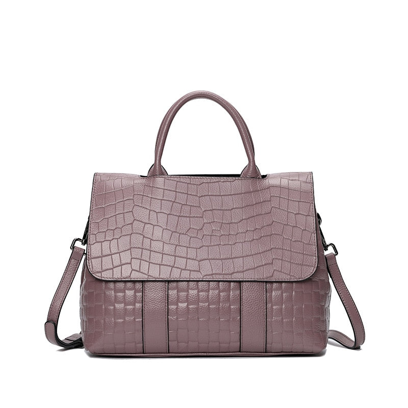 The Ricca Genuine Real Leather Tote Handbag - HipHatter