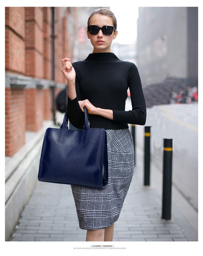 The No Nonsense: Vintage Leather Style Tote Bag - HipHatter