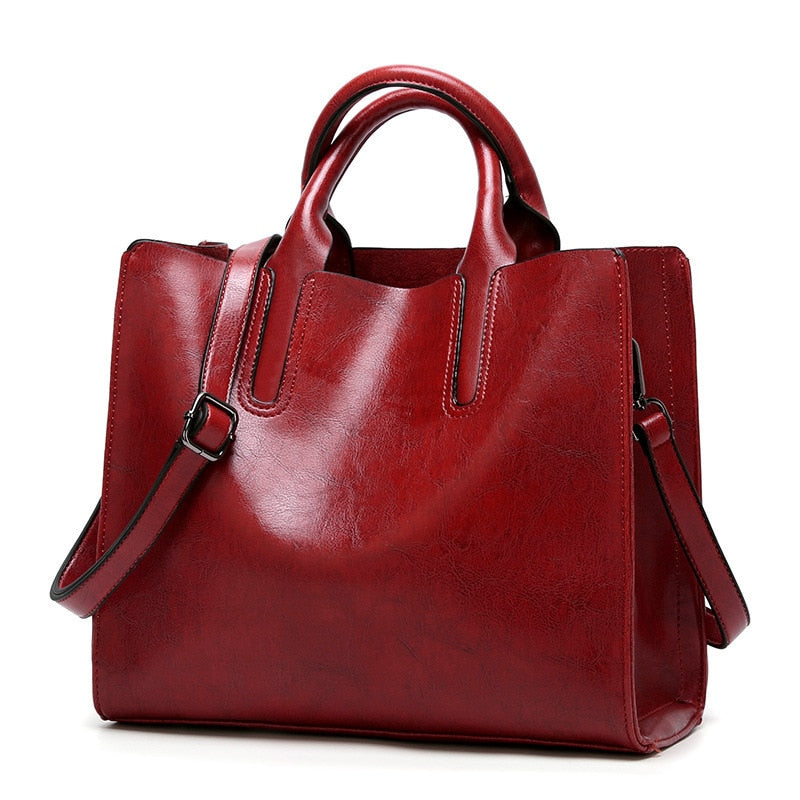 The No Nonsense: Vintage Leather Style Tote Bag - HipHatter