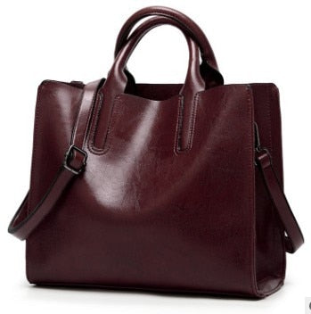 The No Nonsense: Vintage Leather Style Tote Bag - HipHatter