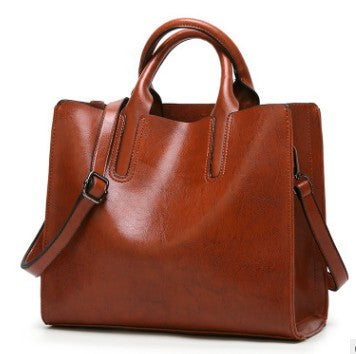 The No Nonsense: Vintage Leather Style Tote Bag - HipHatter
