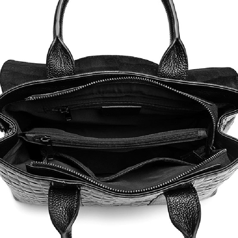 The Ricca Genuine Real Leather Tote Handbag - HipHatter