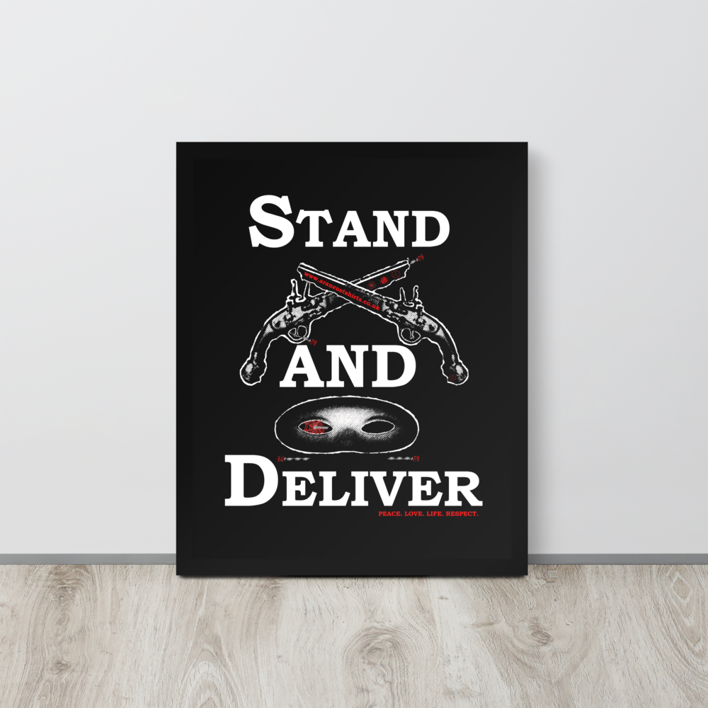 Stand and Deliver Highway Man Framed Poster - HipHatter