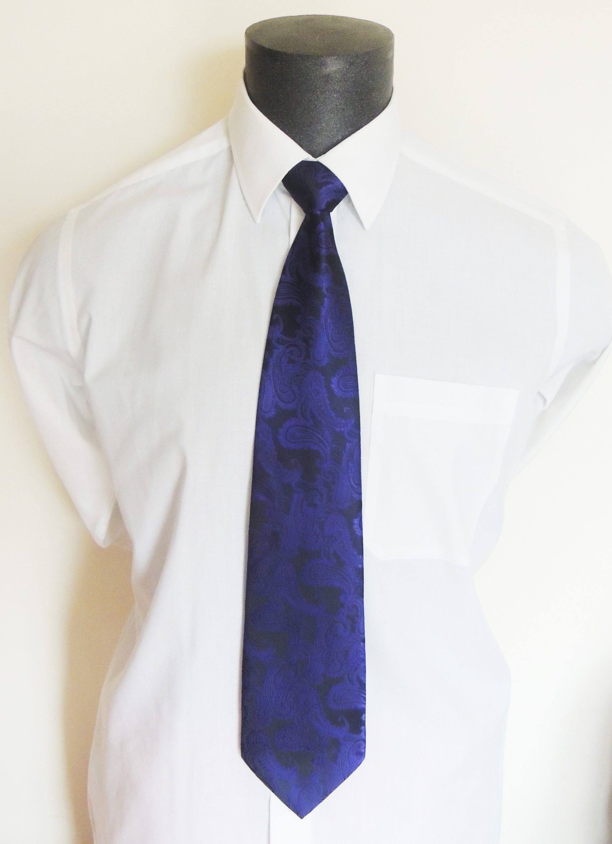 Luxury Silk Blend Paisley Jacquard Woven Neck Tie - HipHatter