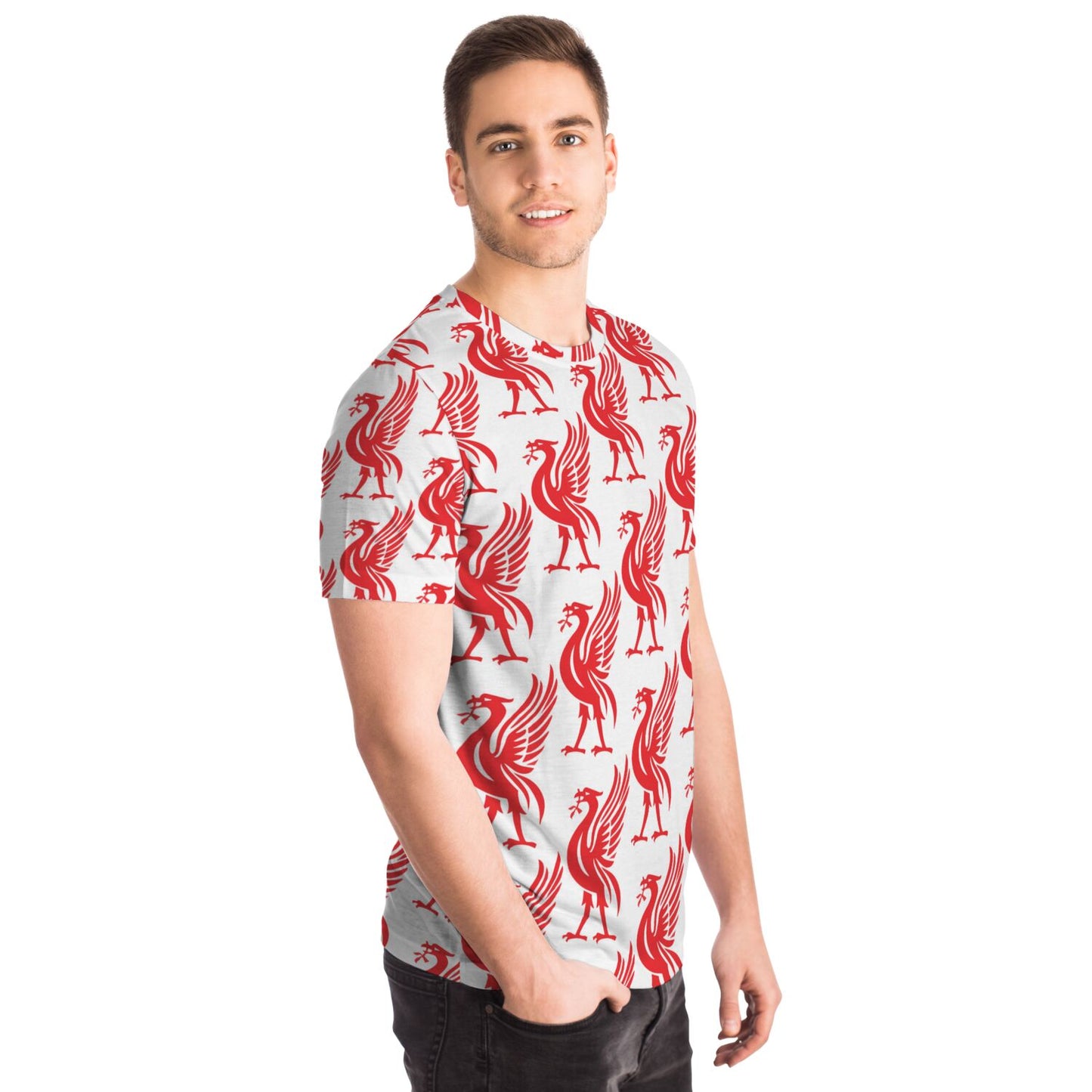 Liverpool Liver Bird Red All Over Print T-Shirt - HipHatter