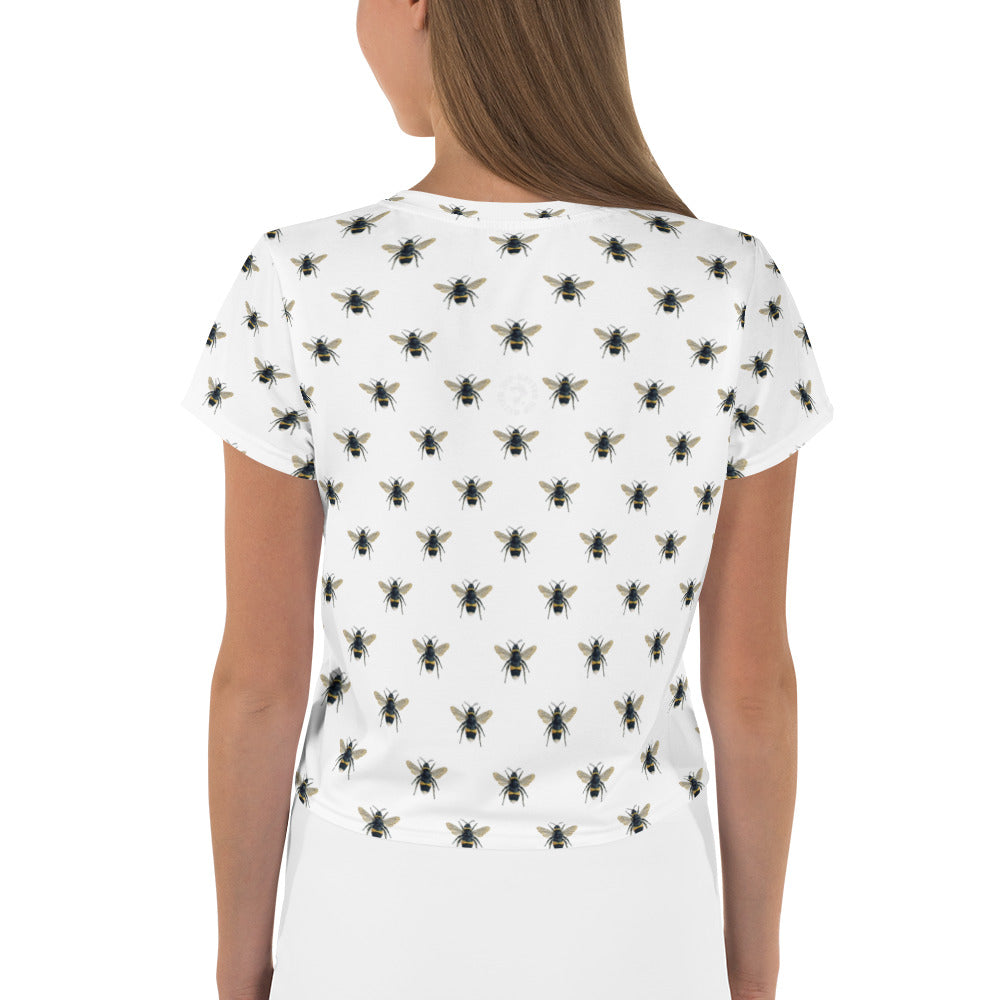 Bee You Tea Full Bumble Bee Crop Top - HipHatter