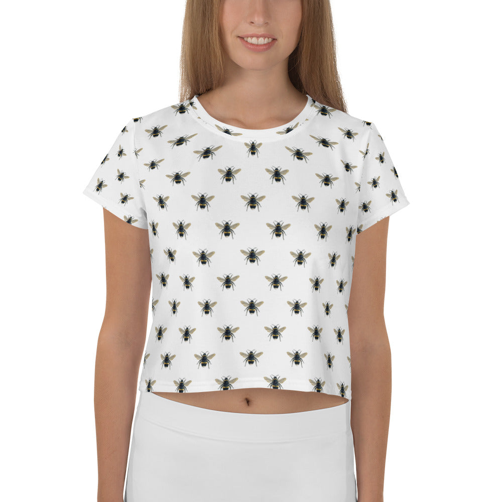 Bee You Tea Full Bumble Bee Crop Top - HipHatter