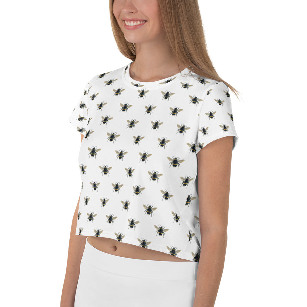 Bee You Tea Full Bumble Bee Crop Top - HipHatter