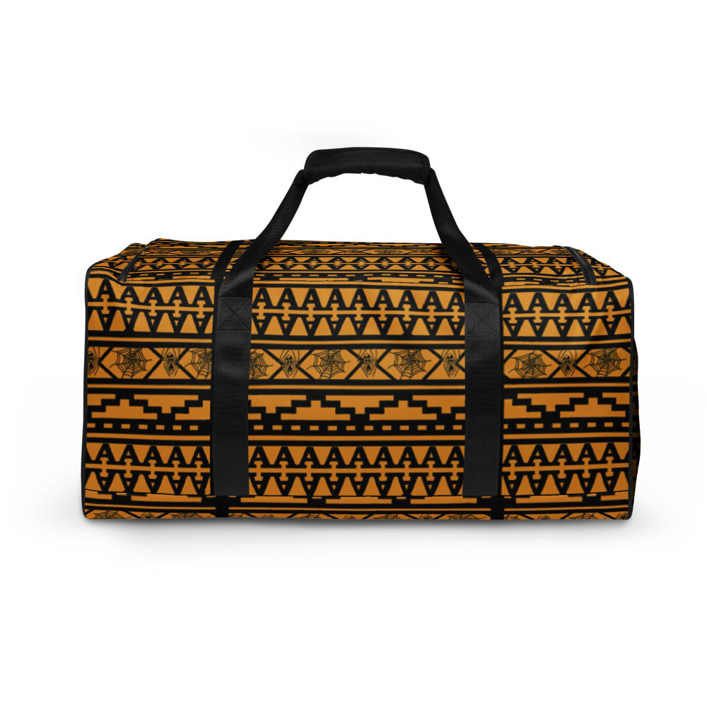 Aztec Gold Print Duffle Gym Bag - HipHatter