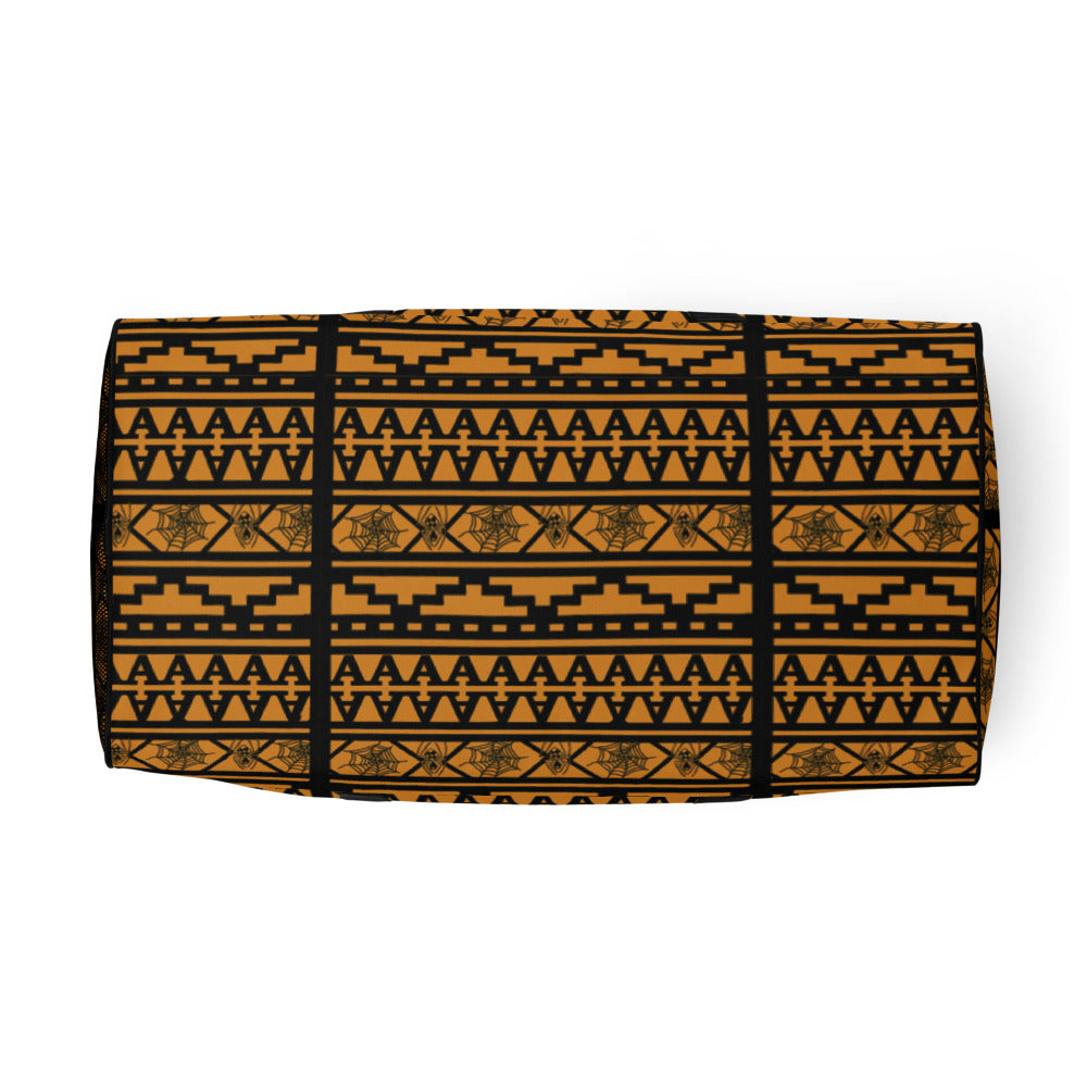 Aztec Gold Print Duffle Gym Bag - HipHatter