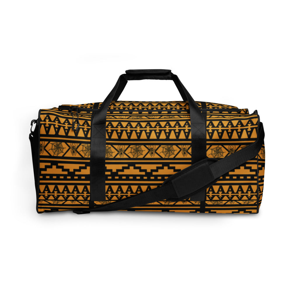 Aztec Gold Print Duffle Gym Bag - HipHatter