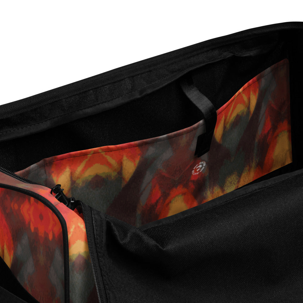 Rainbow Mountain Fleece Print Duffle Bag - HipHatter