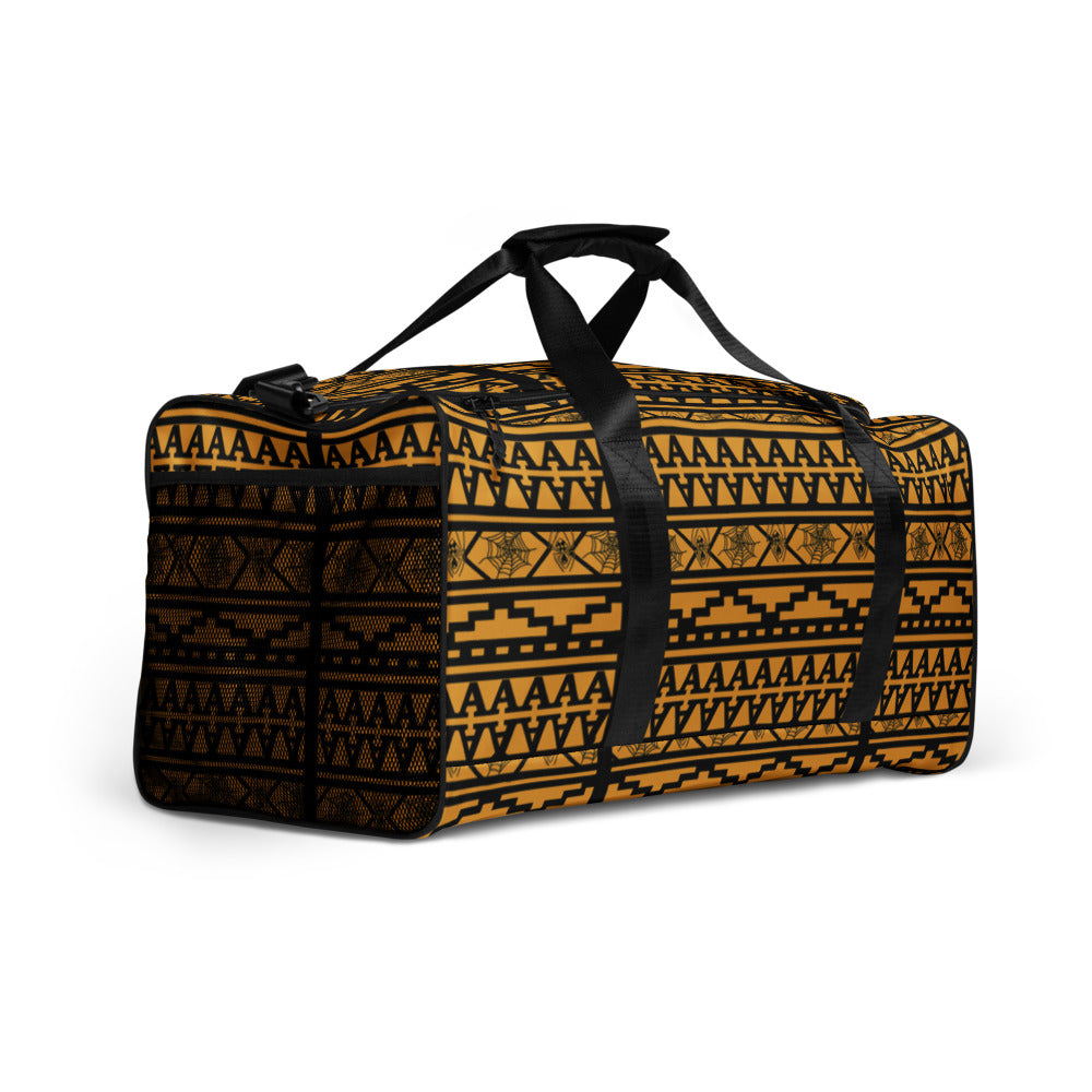 Aztec Gold Print Duffle Gym Bag - HipHatter