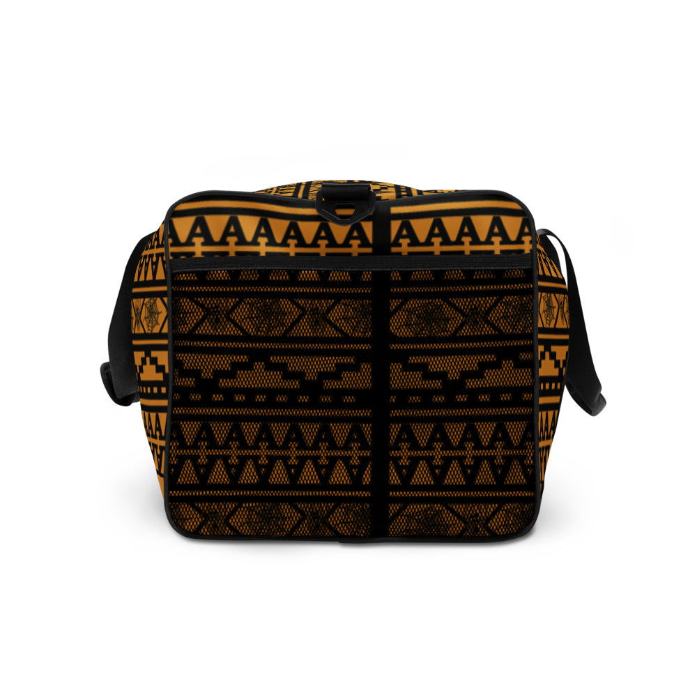Aztec Gold Print Duffle Gym Bag - HipHatter