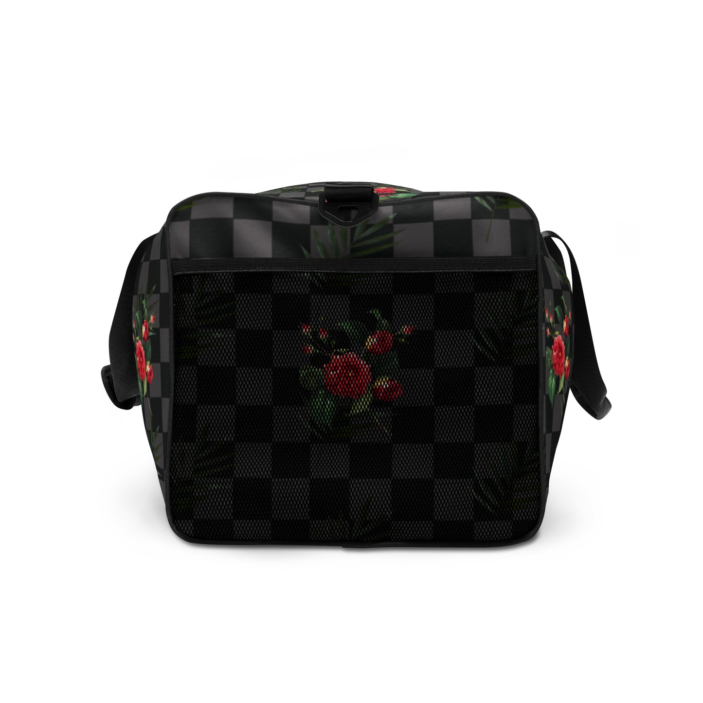Flower Leaf Classic Plaid Design Hand Held Gym Luggage Travel Bag - HipHatter