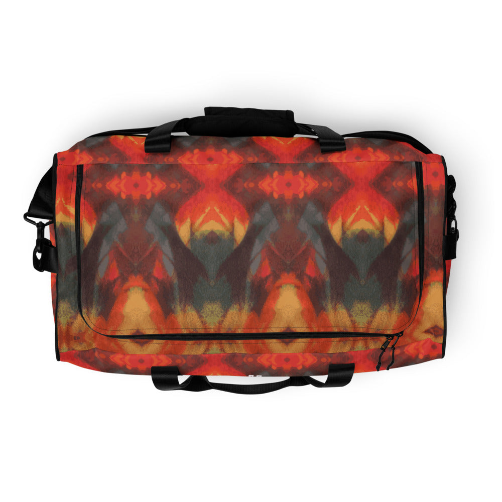 Rainbow Mountain Fleece Print Duffle Bag - HipHatter