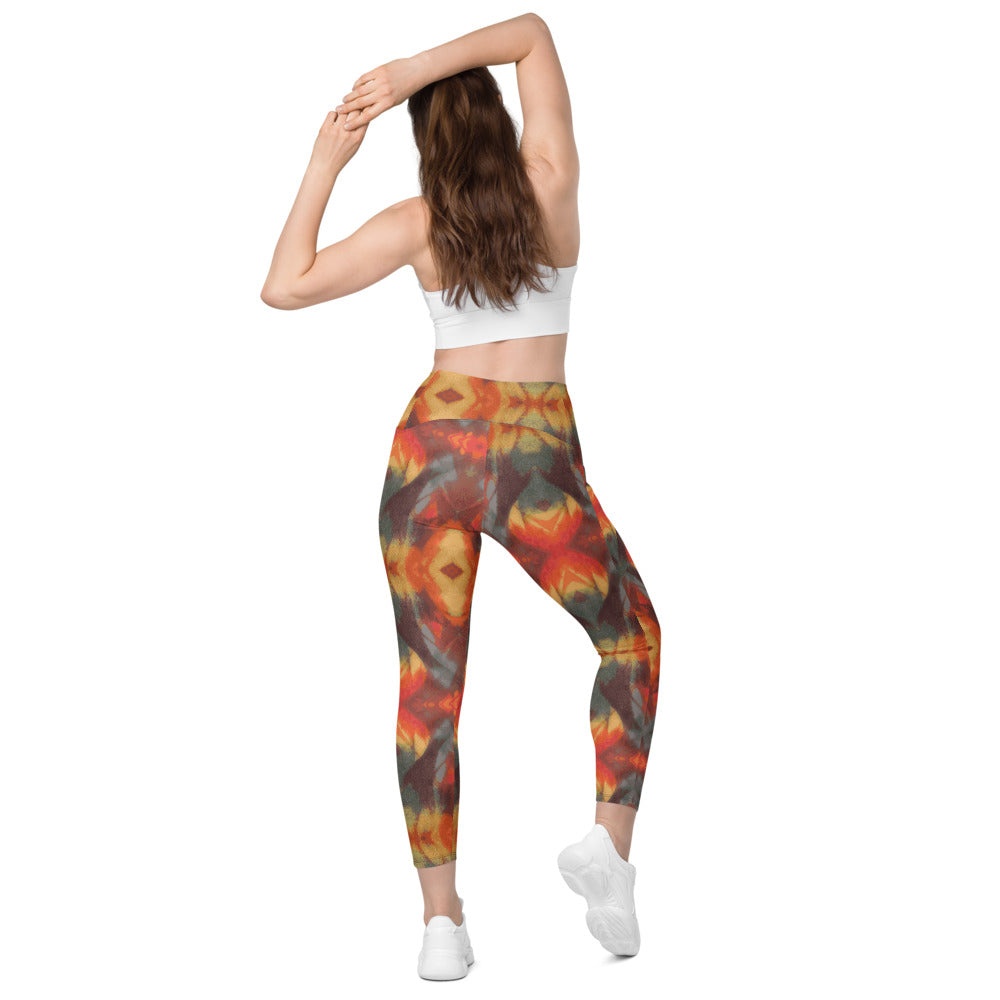 Rainbow Mountain Yoga Leggings With Pockets - HipHatter