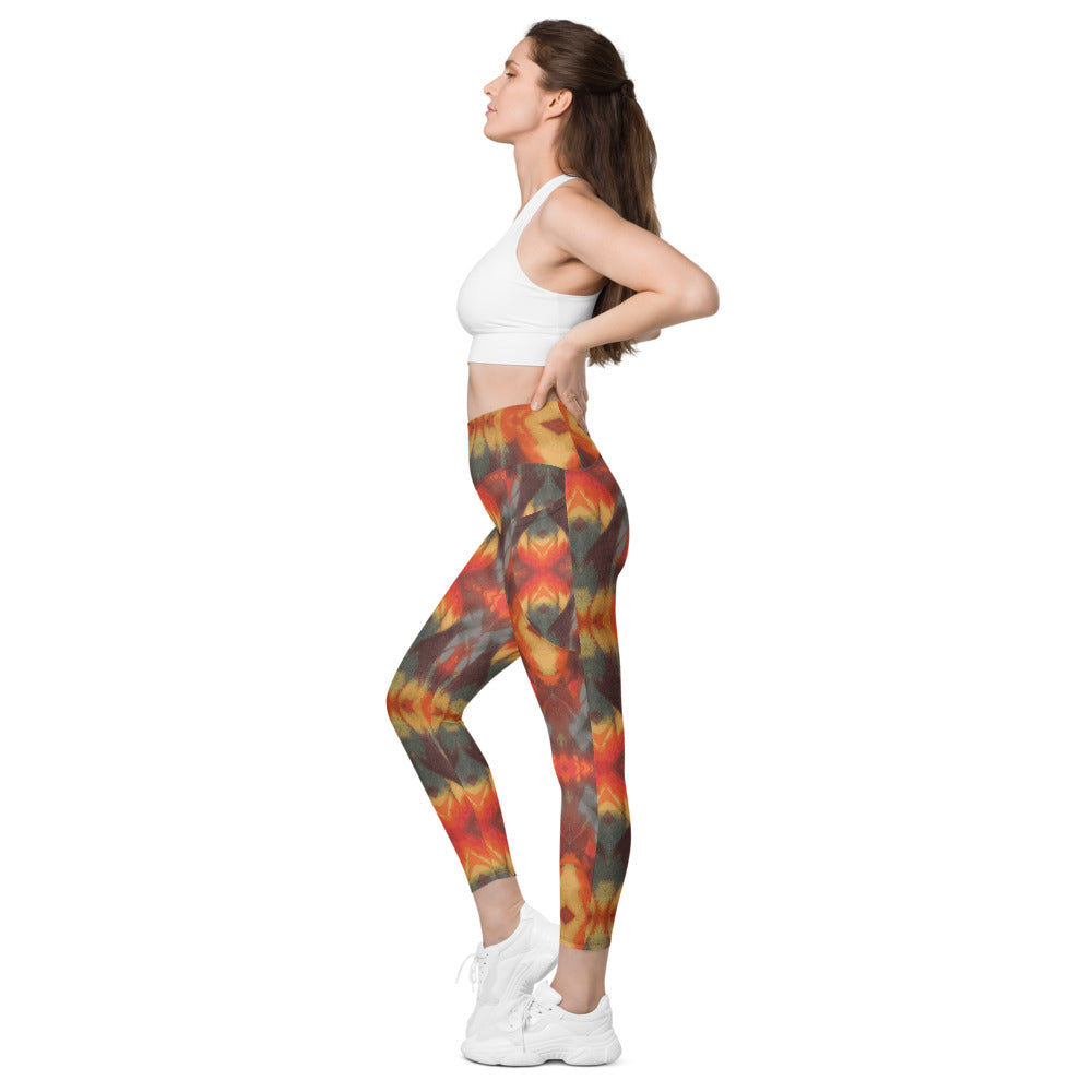 Rainbow Mountain Yoga Leggings With Pockets - HipHatter