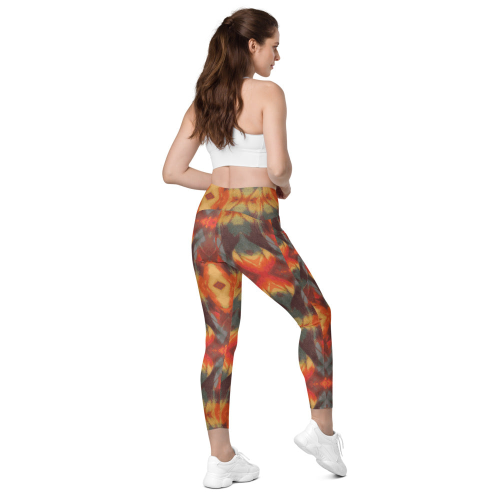 Rainbow Mountain Yoga Leggings With Pockets - HipHatter